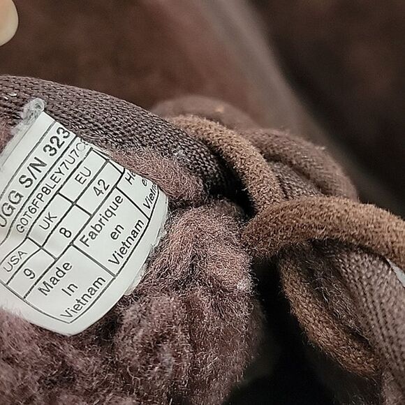 UGG Men's Neumel Classic sheep fur Suede Leather Boots Brown Sz 9 - Picture 10 of 11